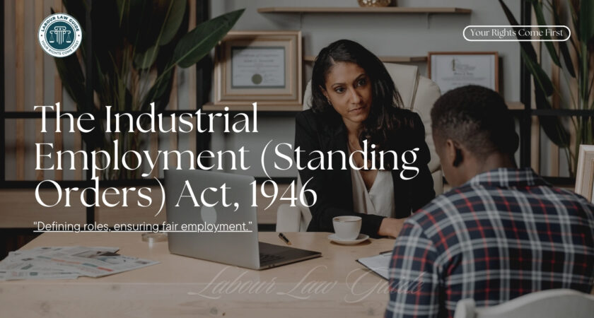 The Industrial Employment (Standing Orders) Act, 1946 (Section Wise)